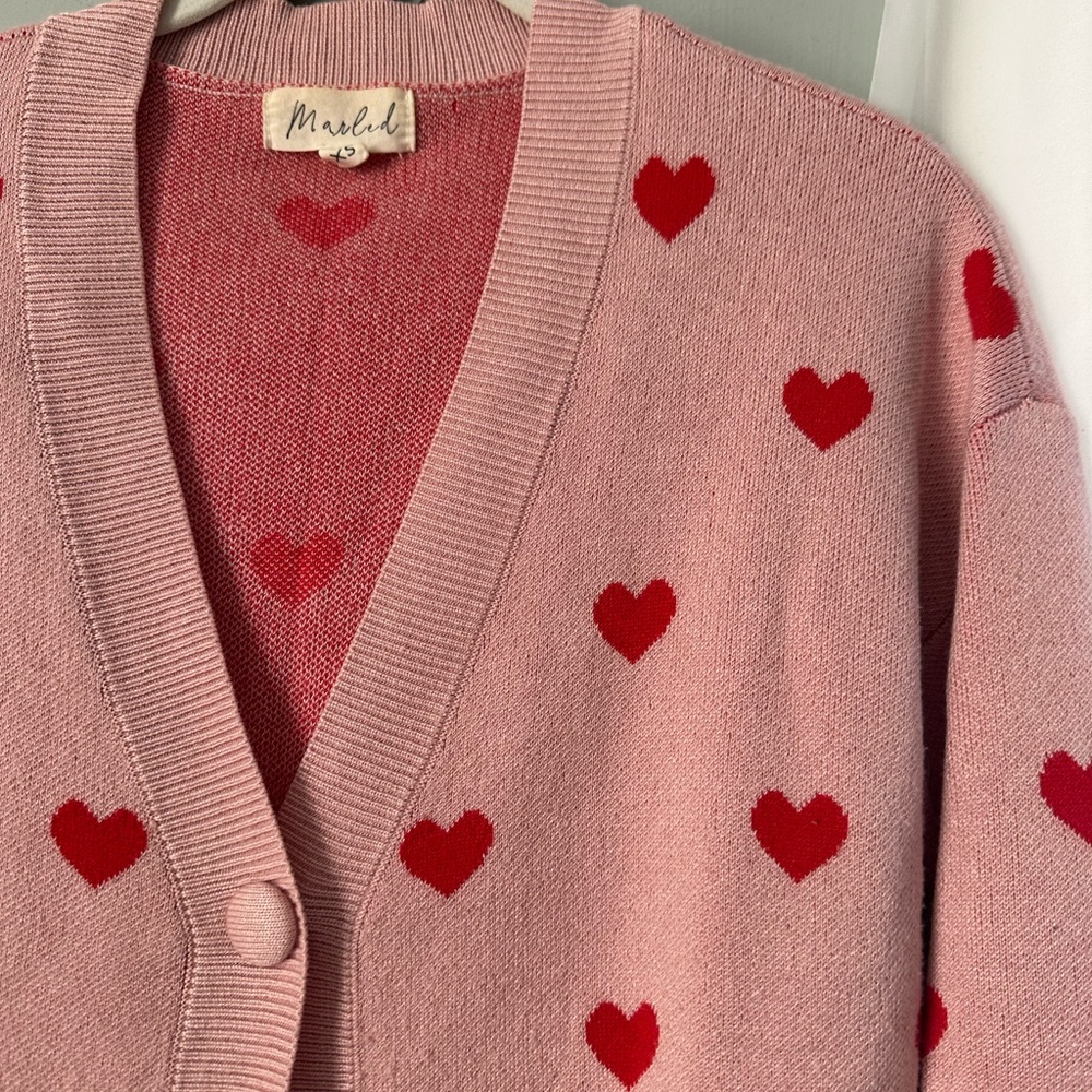 Pink Heart Sweater